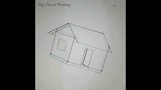 How to draw a house easily with scale | easy drawing house#pencilsketch#house#drawings#shorts