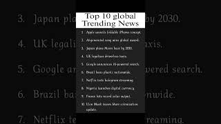 10 Headlines. 60 Seconds. Stay Smarter Today.#TrendingNow #GlobalNews #Top10 #ReelNews #SmartScroll