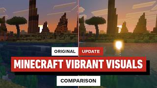 Minecraft Graphics Update Comparison (Vibrant Visuals)