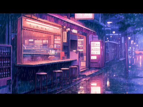 Purple Rainy Night ☔ Lofi Rainy Vibes ☔ Pluviophile Lofi To Make You Calm Down And Sleep Well