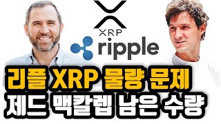 리플 XRP - 전 CTO 제드 맥칼렙 남은 수량 정리