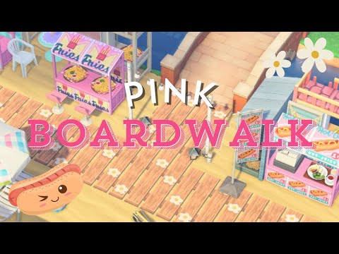 ACNH Beach Build 🌸 Pink Boardwalk | Animal Crossing: New Horizons Gameplay