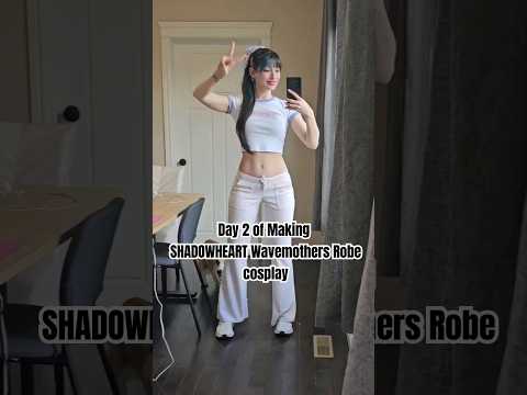Day 2 of making Baldurs Gate 3 Shadowheart Wavemother Robe cosplay vlog #bg3 #gaming #cosplay