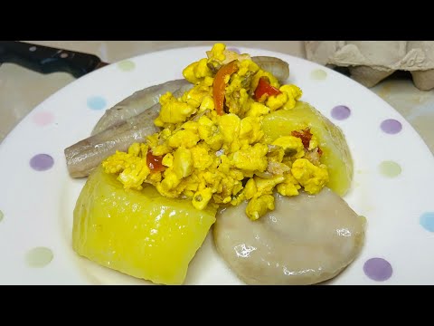 JAMAICAN ACKEE AND SALTFISH GREEN BANANA YAM AND DUMPLINGS | MY BROTHER COOKING DINNER