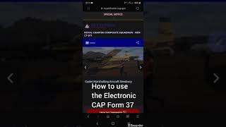 How to use the electronic CAP form 37