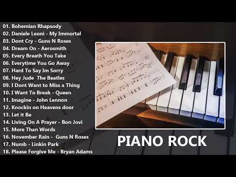Piano Cover - Piano Rock Collection 2023 - Relaxing Piano Rock Ballads Songs