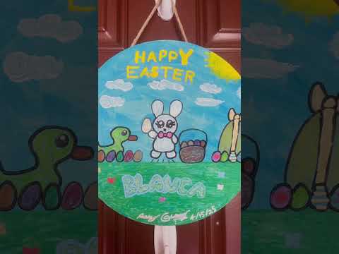 New art sign of Blanca and I made 2 today and one for Easter and one for Puerto Rico 🇵🇷