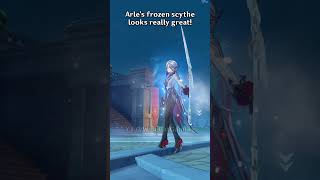Hydro+Cryo infusion = Frozen weapons! ❄️❄️ | #genshinimpact #candace #chongyun #diluc #arlecchino