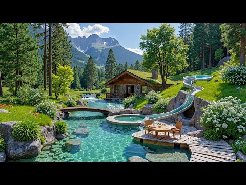 🍃Tranquil Forest River Café | Gentle Jazz Music & Nature Therapy Vibes for Stress Relief & Focus