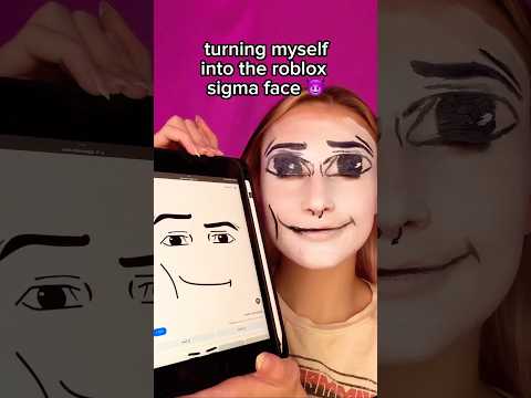 turning myself into the roblox sigma face 😈 #satire #roblox #makeup #makeuptutorial #floptok