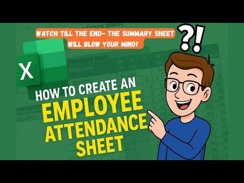 How to Make an Employee Attendance Sheet in Excel | Step-by-Step Tutorial with Summary Sheet #excel