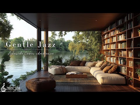Spring Lakeside Villa & Gentle Jazz | Beautiful Relaxing Morning Jazz for Peaceful Reading & Nature