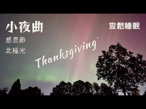 【2 小時 無廣告】英文 感恩節 小夜曲、安眠曲 | 加拿大古詩《自由的鳥》《豐收之歌》| 豎琴、小提琴、鋼琴、結他伴奏 | 放鬆睡眠音樂 (溫哥華北極光)