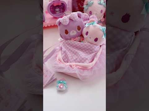 Mewkledreamy plushie set unboxing🎀 #pink #sanrio #cutestuff #kawaii #asmr #desksetup #mewkledreamy