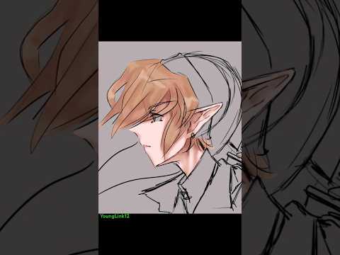 Ocarina of Time Link digital drawing #zelda #ocarinaoftime #art #music #anime
