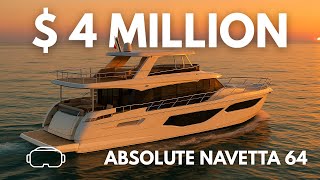 Step Aboard This $4 Million Luxury Yacht in Stunning 8K VR 180 | Absolute Navetta 64 Tour