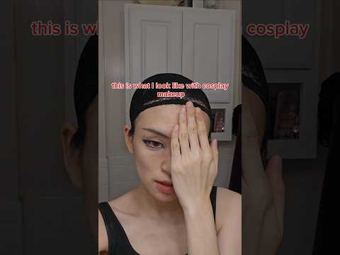 cosplay makeup vs without #makeup #anime #cosplay