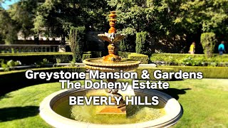 Greystone Mansion & Gardens: The Doheny Estate in Beverly Hills | 4K HDR Relaxing Walking Footage