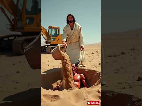 Jesus Under the Cross of Light in the Sky
