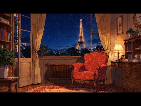 Dreamy Room in Paris with Smooth Piano Jazz Music For Study, Work & Relaxation