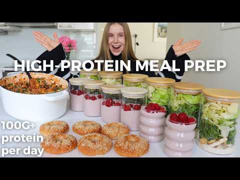 Healthy & High protein Meal Prep | Healthy Bagels, Overnight Oats, Pasta Bake… | 100G+ protein