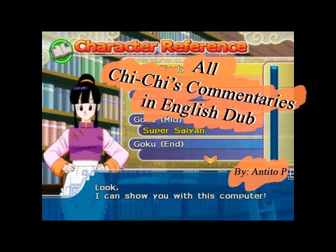 All Chi-Chi's Commentaries in English Dub [Dragon Ball Z: Budokai Tenkaichi 3]