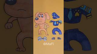 How to make a Labrador paper doll #sherifflabrador #labrador #paperdiy #paperdoll #papercraft #diy