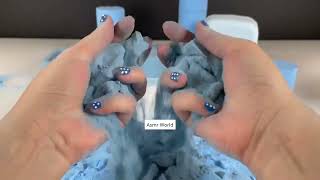 💙Sensational Baking Soda ASMR: Light Blue Bliss! 🥶