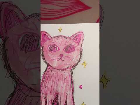 рисую розового котика 🫶💓