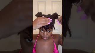 easy loc style with no retwist on short locs  #naturalhair #locs #loc styles