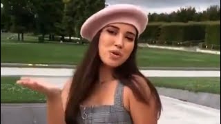 Stan Twitter: Girl in pink beret saying simple French phrases and then walking away