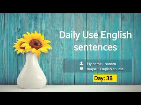 अंग्रेजी बोलना सीखें#Daily Use English sentences with    اردو/  हिंदी translation.#Day  38