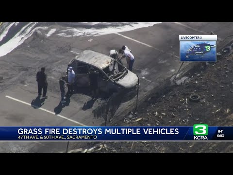 6 p.m. update | Sacramento fire destroys multiple vehicles