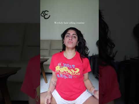 Weekly hair oiling routine #hairoilsforgrowth #hairoiling #hair #grwm