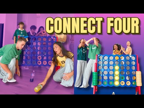 CONNECT FOUR + BOTTLE FLIP CHALLENGE! - Double Date!