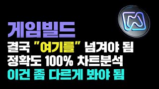 게임빌드 [긴급] 이건 진짜 "여기를" 넘겨야됨, 정확도 100% 차트분석...! 좀 다르게 해석을 해야됨....ㄹㅇ #코인시황
