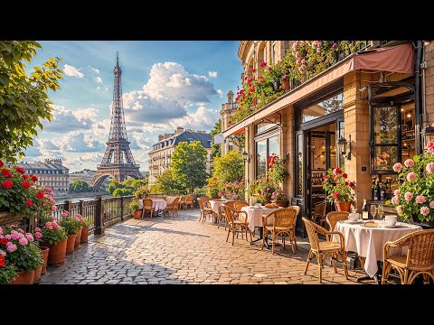 Sunny Paris Café Morning ☕ Soft Jazz Instrumental & Bossa Nova Music for Relaxation, Studying