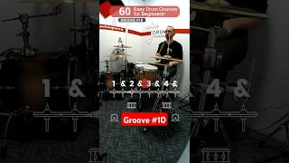 🔥 Groove #10 - Easy Drum Beats for Beginners! 🥁 #drums #groove #drumlessons #drumbeat #learning