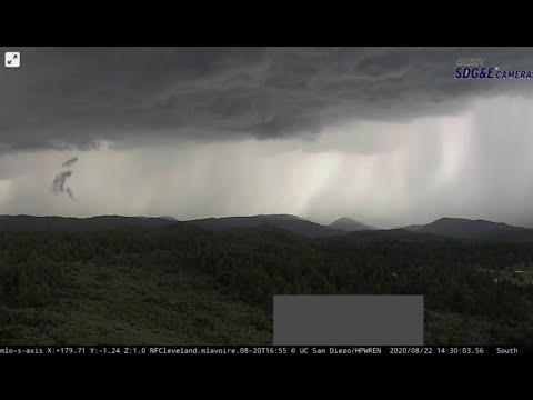 Monsoon Thunderstorms in Southern California 8/20/2020 - 8/23/2020