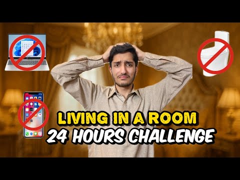 LIVING IN A ROOM FOR 24 HOURS CHALLENGE 😍| MR.WAJEEH