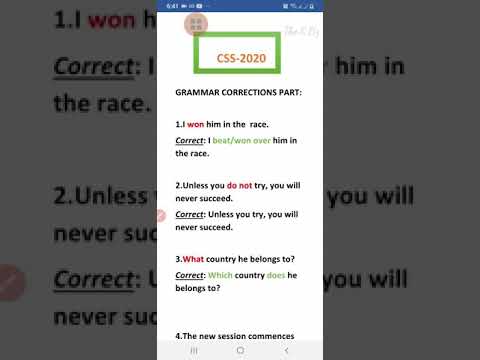 CSS Paper 2020 || English Grammar Corrections || Solved English Precis & Composition Paper 2020