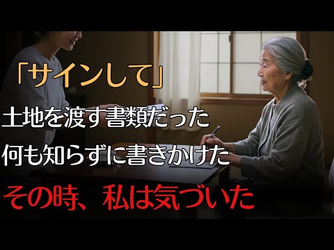「母さん、ここにサインして」その一言で、私は自分の土地を失うところだった。【人生の知恵】【人生のお便り】【シニア向け 感動ストーリー】