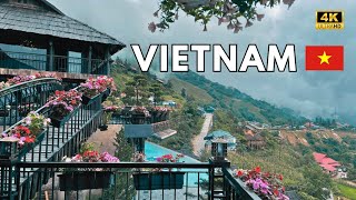 Sapa, Vietnam Walking Tour To Visit The Oldest Quarter 🌞 Most Beautiful Place in Vietnam 🚠 4k video