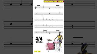 Rhythm Reading #0003 100BPM 4/4 8th notes  #drumstagram #drummer #musician #drumeo
