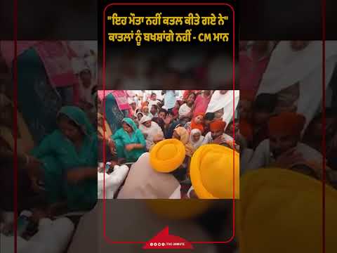 "ਇਹ ਮੌਤਾ ਨਹੀਂ ਕਤਲ ਕੀਤੇ ਗਏ ਨੇ" ਕਾਤਲਾਂ ਨੂੰ ਬਖਸ਼ਾਂਗੇ ਨਹੀਂ - CM ਮਾਨ #shorts
