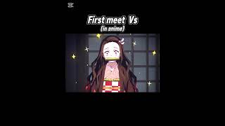 First meet VS last meet🥹 | Zenitsu x Nezuko (in anime)/#demonslayer/#uneautreshinobu/#zenitsuxnezuko