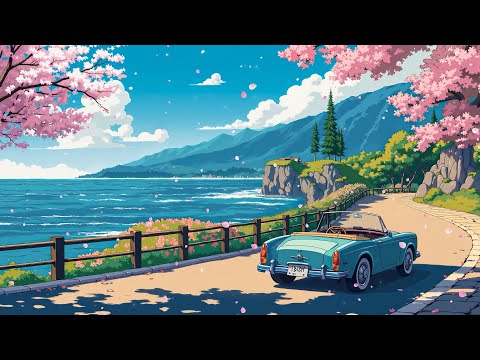 Picnic Springtime 🌸 Enjoy Peaceful Moments by the Beach to Relax/Chill/Study | Lofi Hip Hop
