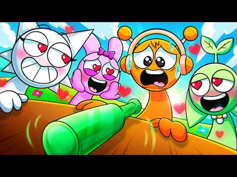 OREN Played SPIN THE BOTTLE with CRAZY SPRUNKI GIRLS...!