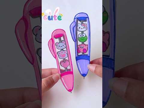 DIY cute pen🖊️ (try it) #shorts #diy #craft #love #tonniartandcraft #papercraft
