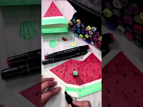 Watermelon Origami #bestkidsvideos #kidssongs #origamicraft #origamitutorial @CoComelon @babybus